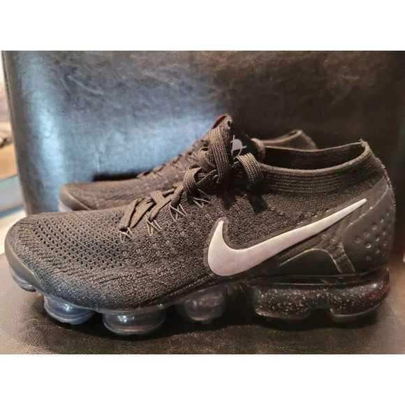 Nike Air VaporMax FlyKnit Gator ISPA Black Silver - Men- Size 7.5 - Brand New main image 16